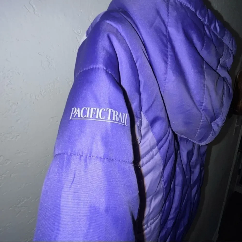 Kid's Pacific Trail Purple Hooded Puffer Jacket